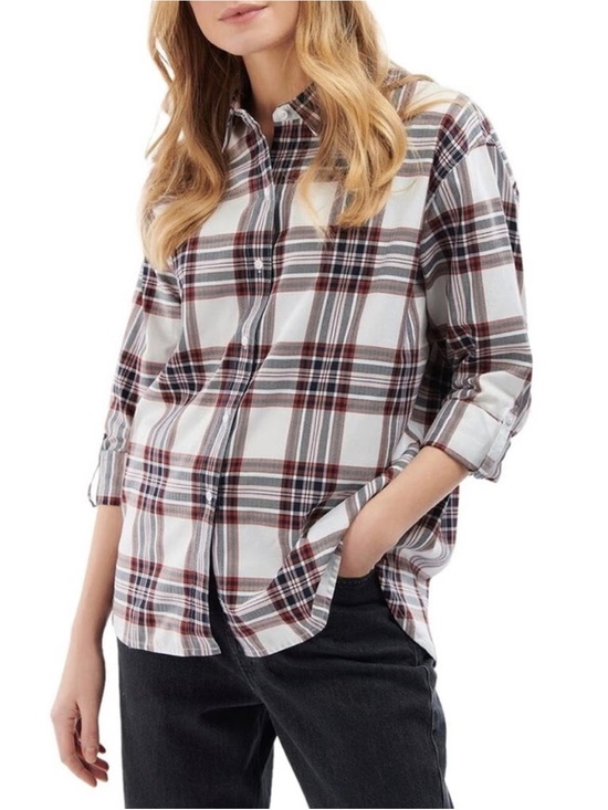 Barbour Tops - Barbour Bethwin Button Down Plaid Shirt in Cloud Check Brit fall autumn preppy